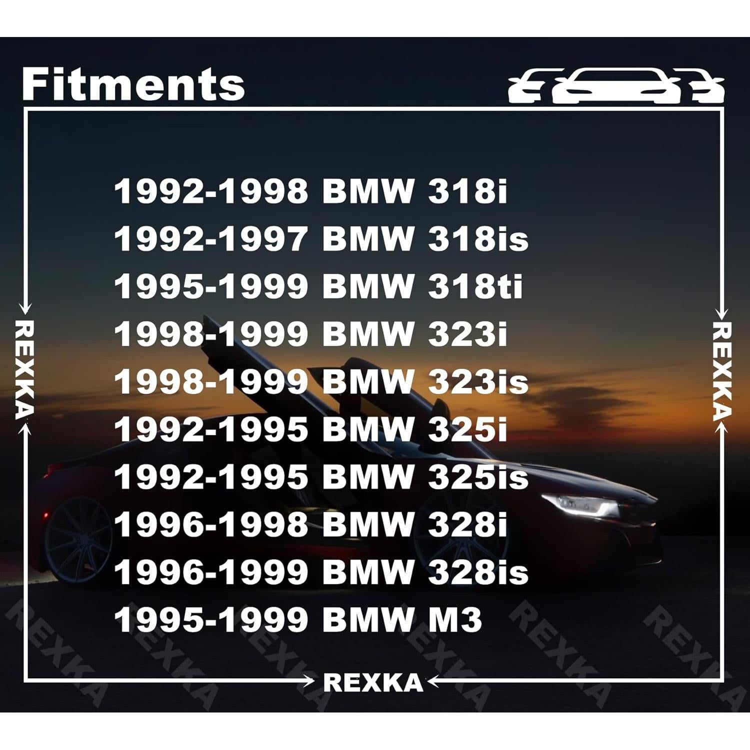 Clip de Retención de Moldura de Umbral Rexka 20pcs para BMW E21 E30 E36 E23