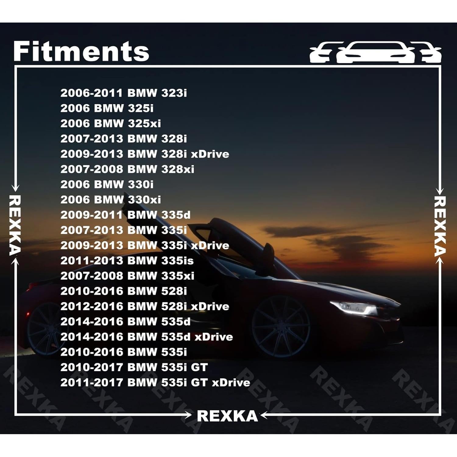 Tornillos de Tapa de Parachoques BMW Rexka 20pcs M5x18.5mm