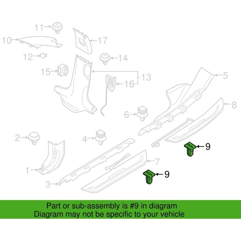 10 Clips de Reemplazo para Umbral de Puerta BMW AUOSTMO KK