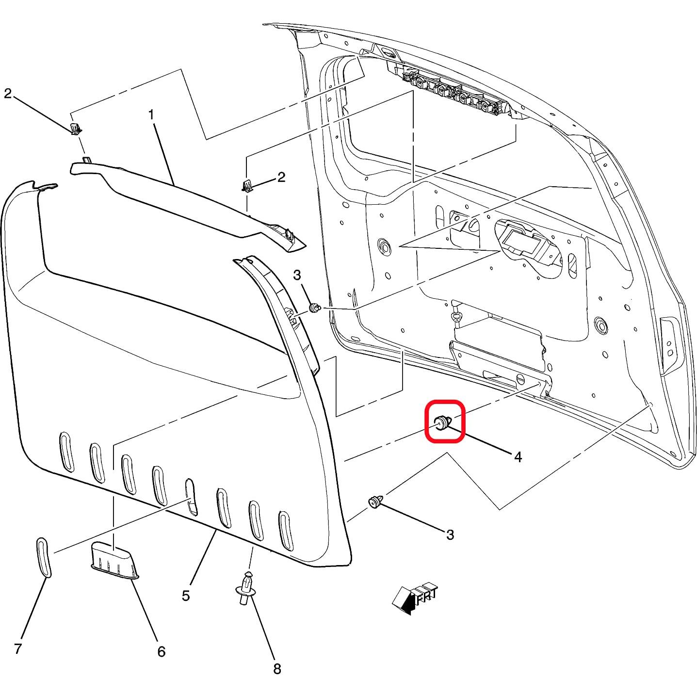 40 Clips de Retención de Panel de Puerta Interior Woodzdon