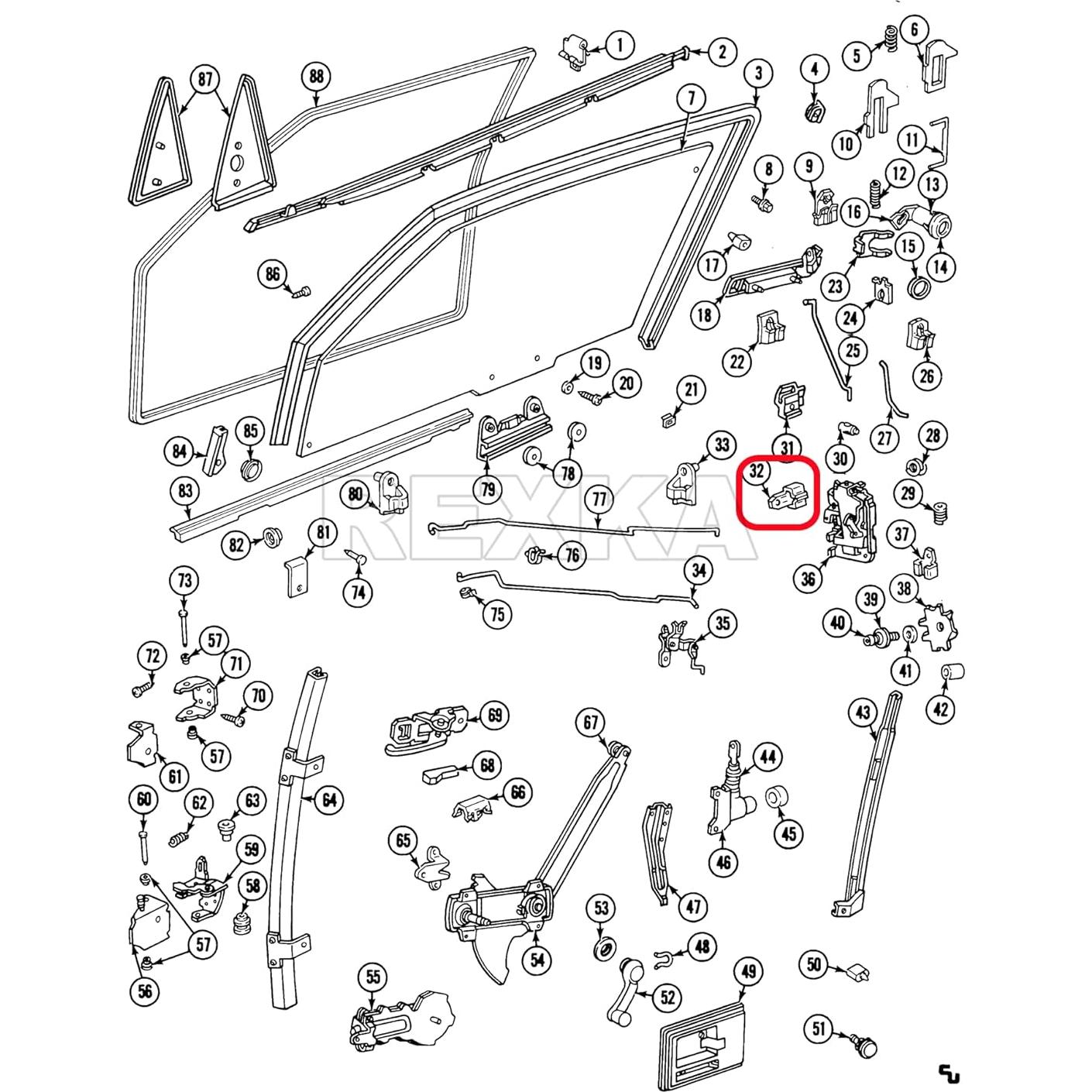 Clip de Varilla de Cerradura de Puerta Rexka 15pcs para Chevrolet y GM