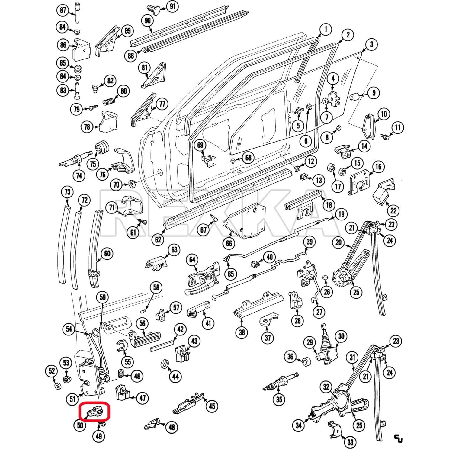 Clip de Varilla de Cerradura de Puerta Rexka 15pcs para Chevrolet y GM