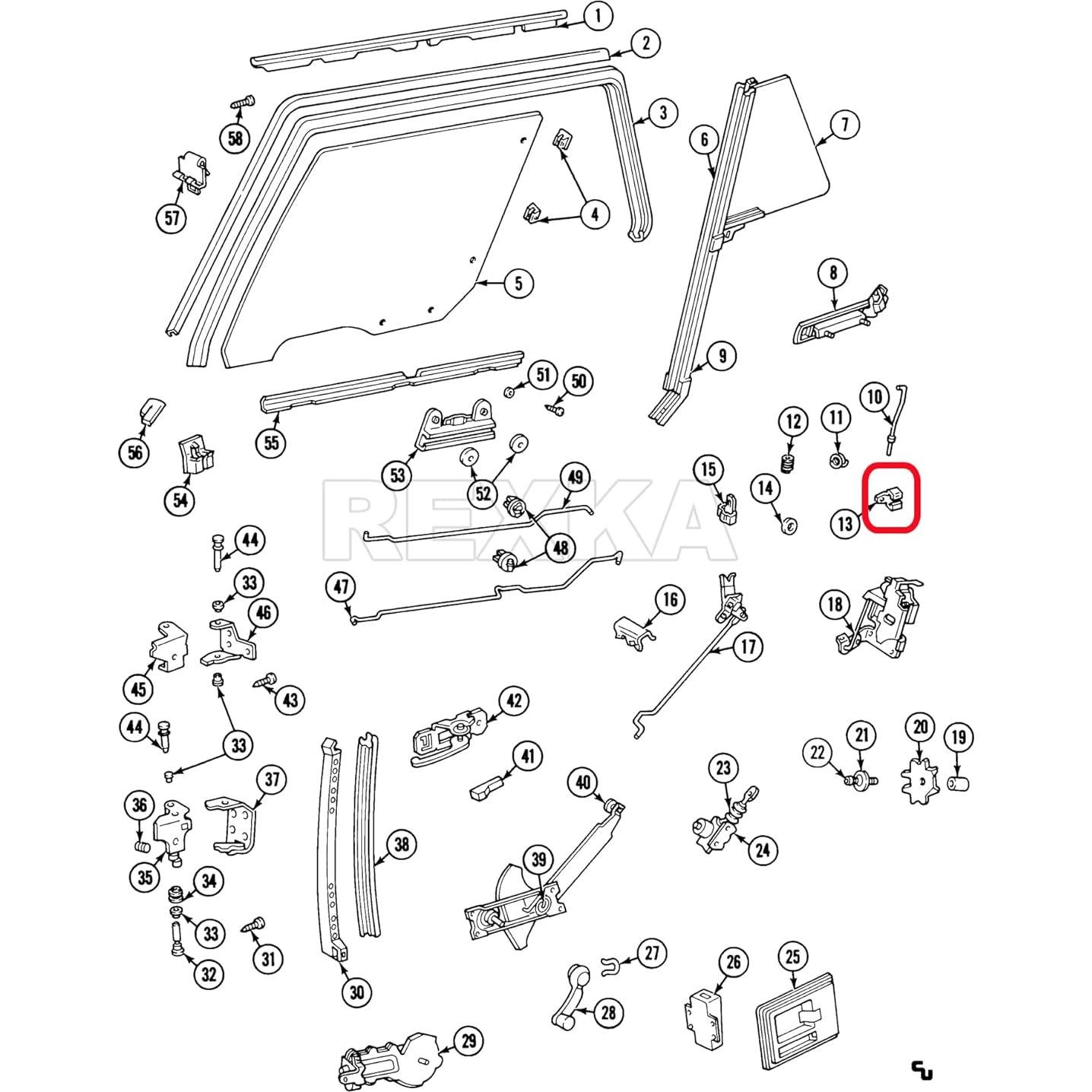 Clip de Varilla de Cerradura de Puerta Rexka 15pcs para Chevrolet y GM