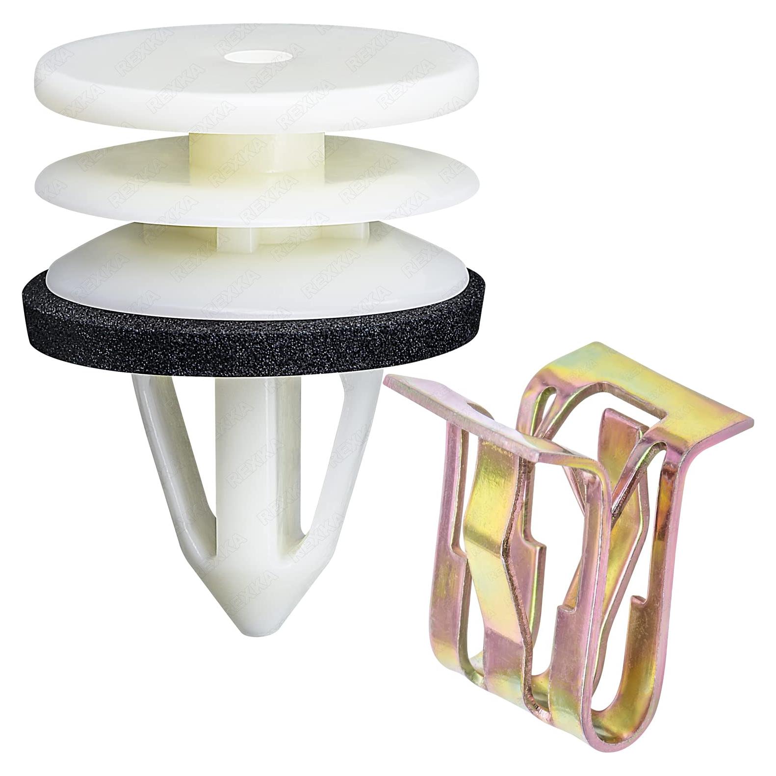 20 Clips de Retención de Panel de Puerta GM Rexka - Nylon y Metal