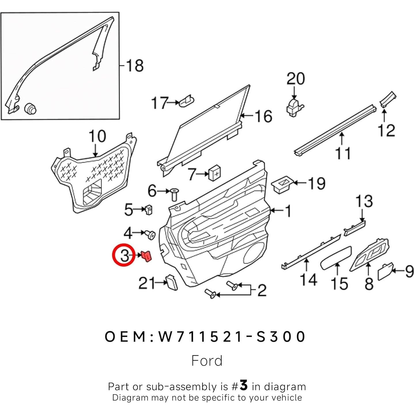 15 Clips de Panel de Moldura LINCICI para GM y Ford