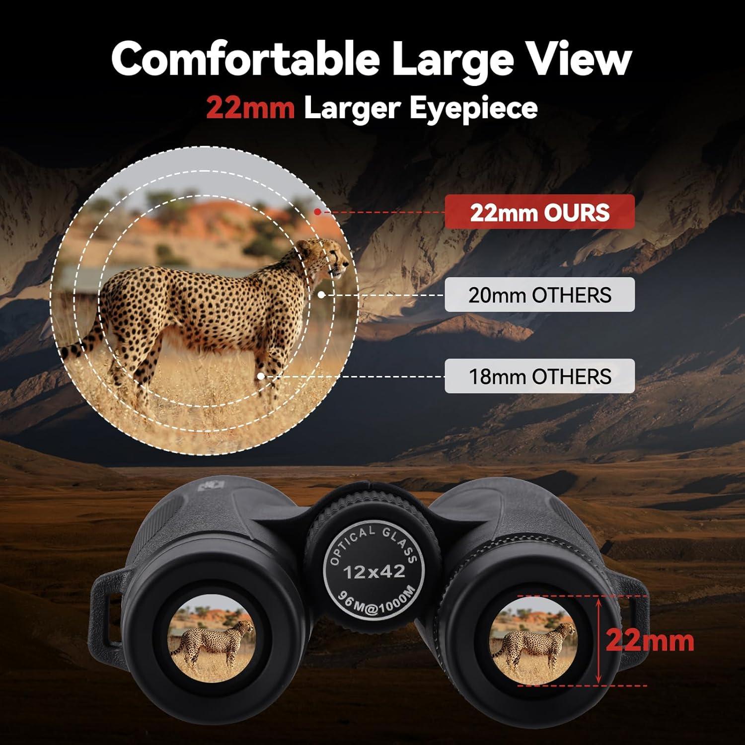 Binoculares Gskyer 12x42 HD Livianos Impermeables