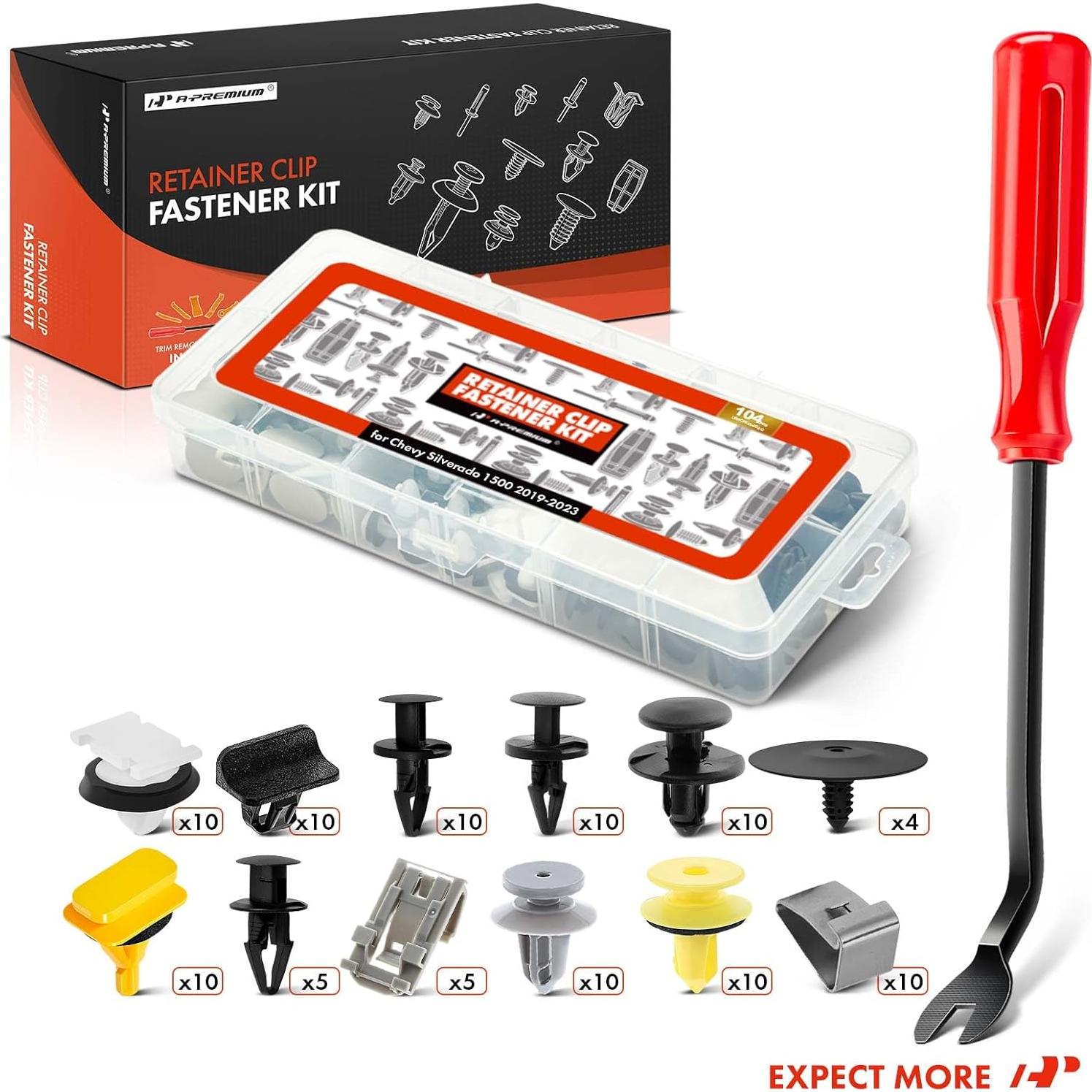 Kit de Clips de Retención A-Premium 104 Piezas para Chevrolet Silverado 1500 2019-2023