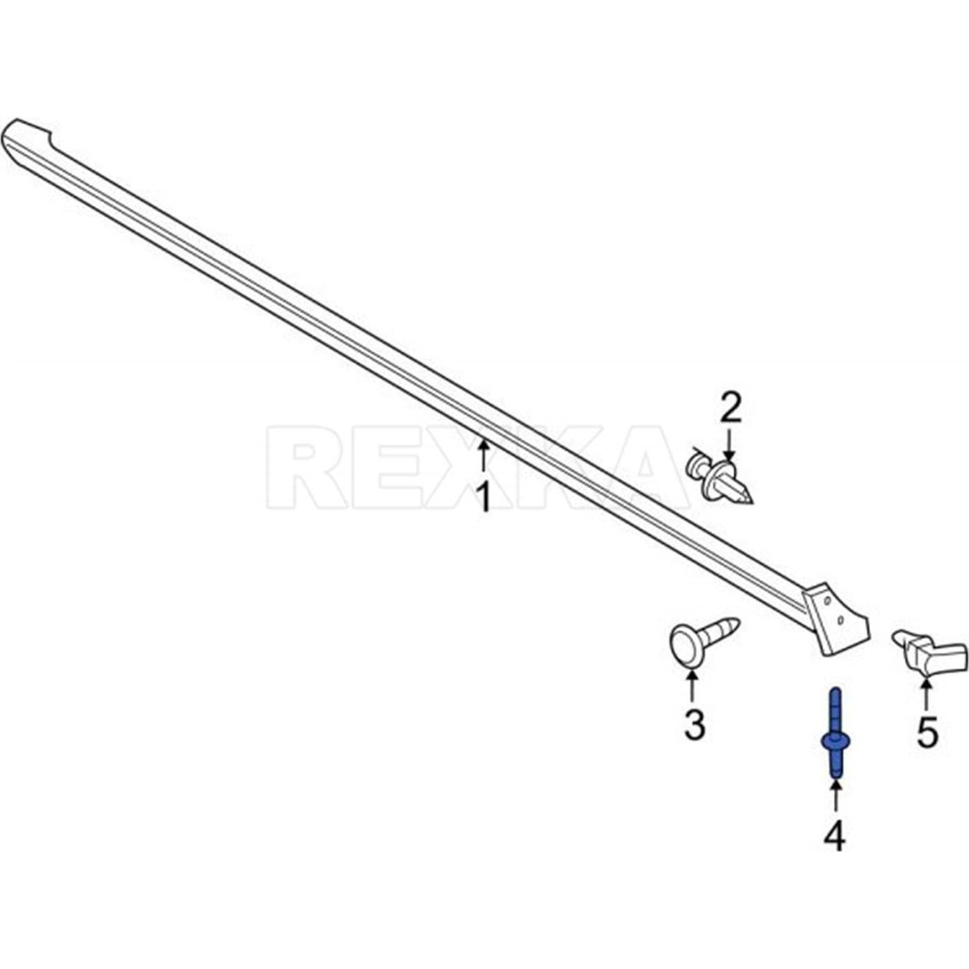 Clips de Retención de Molduras de Rocker Ford 30pcs Nylon