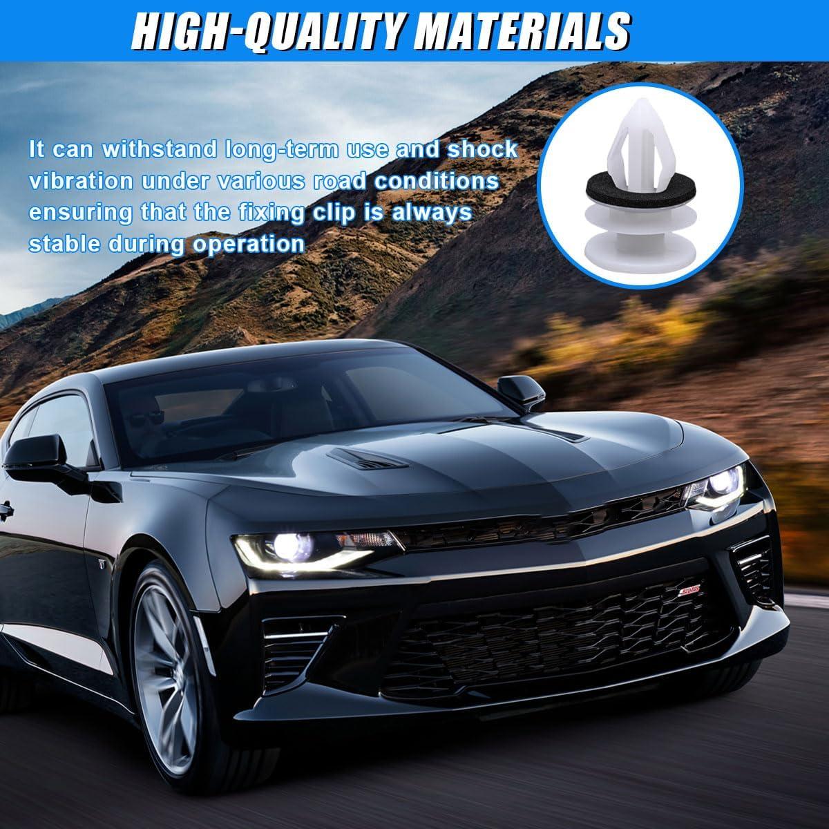 30 Clips de Retención de Panel de Puerta ZIMISI - Blanco