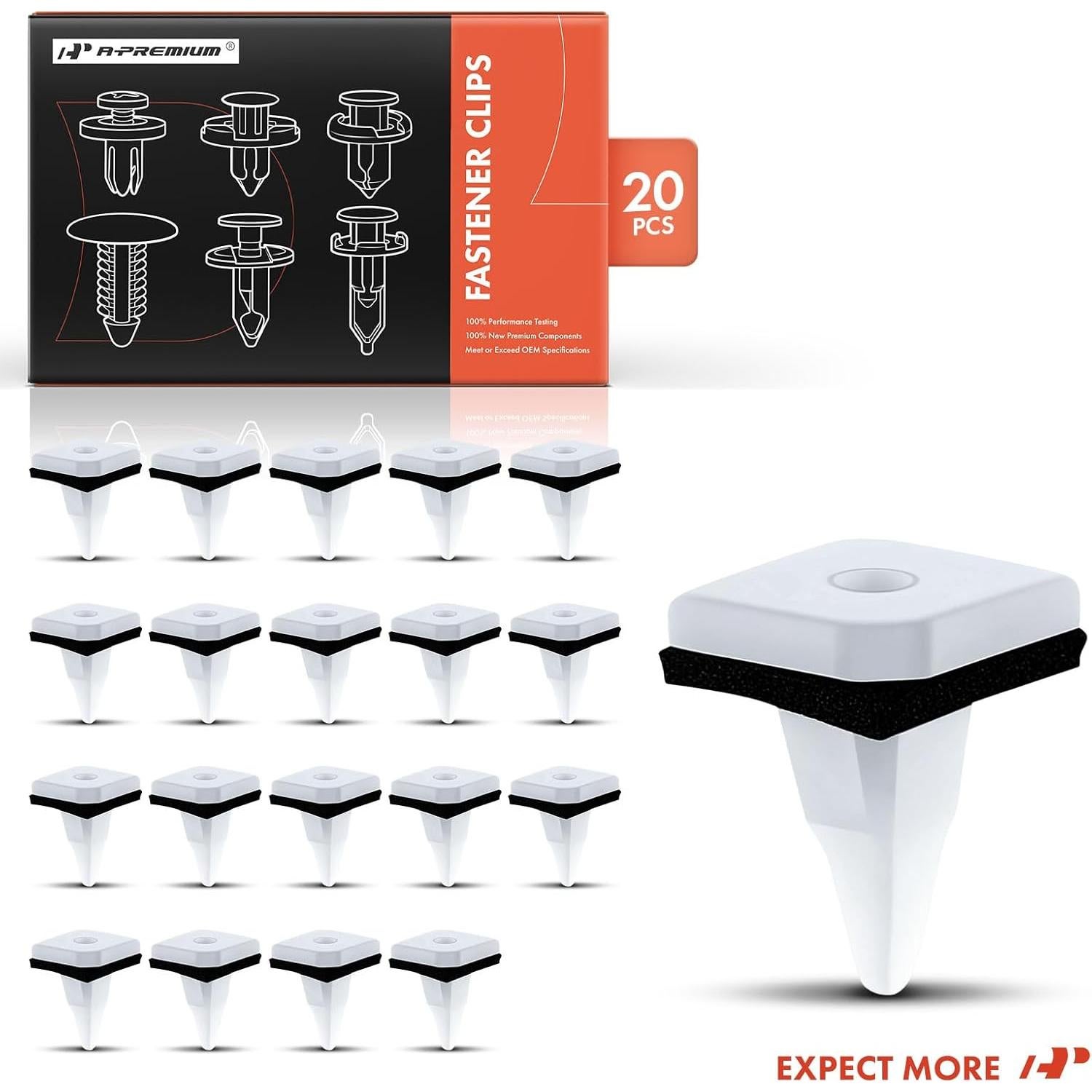 20 Clips Sujetadores de Moldura A-Premium para Mitsubishi