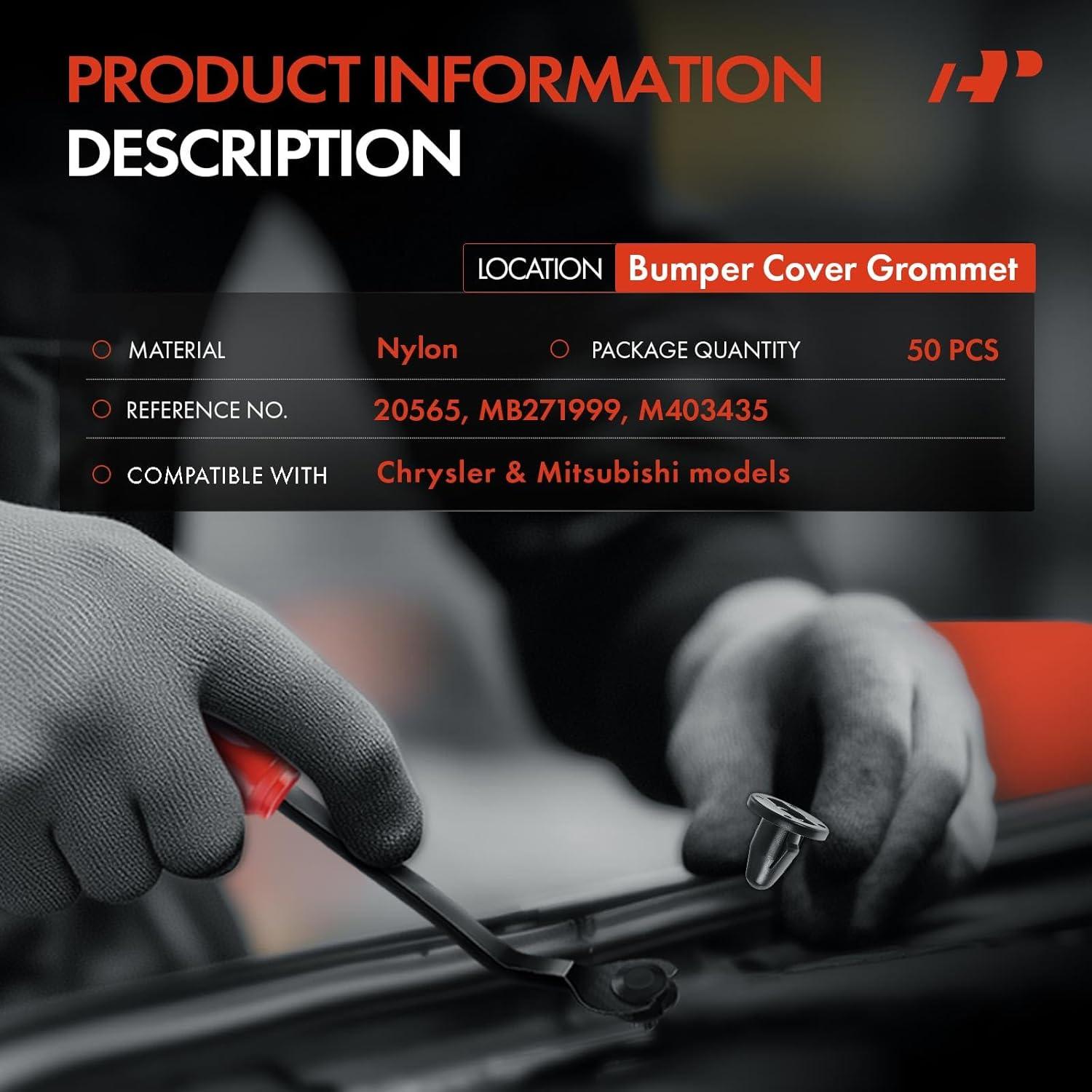 Clips de Retenedor A-Premium 50 PCS para Mitsubishi y Chrysler