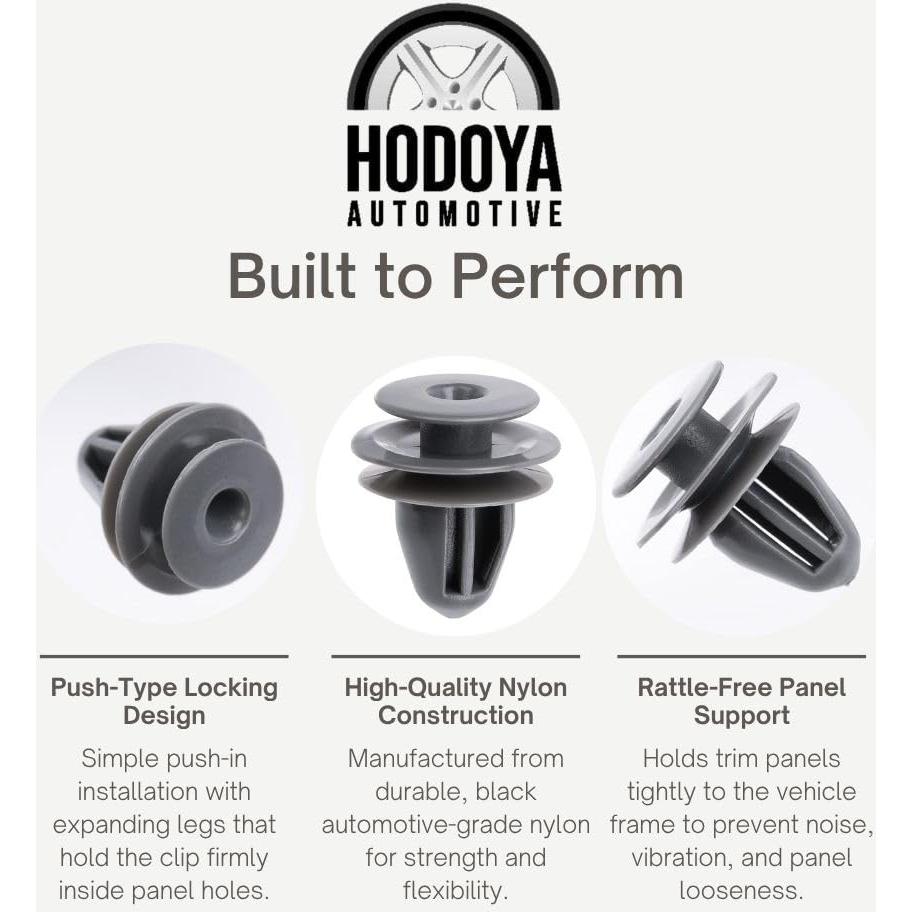 30 Sujetadores de Panel de Recorte HODOYA para Honda/Acura