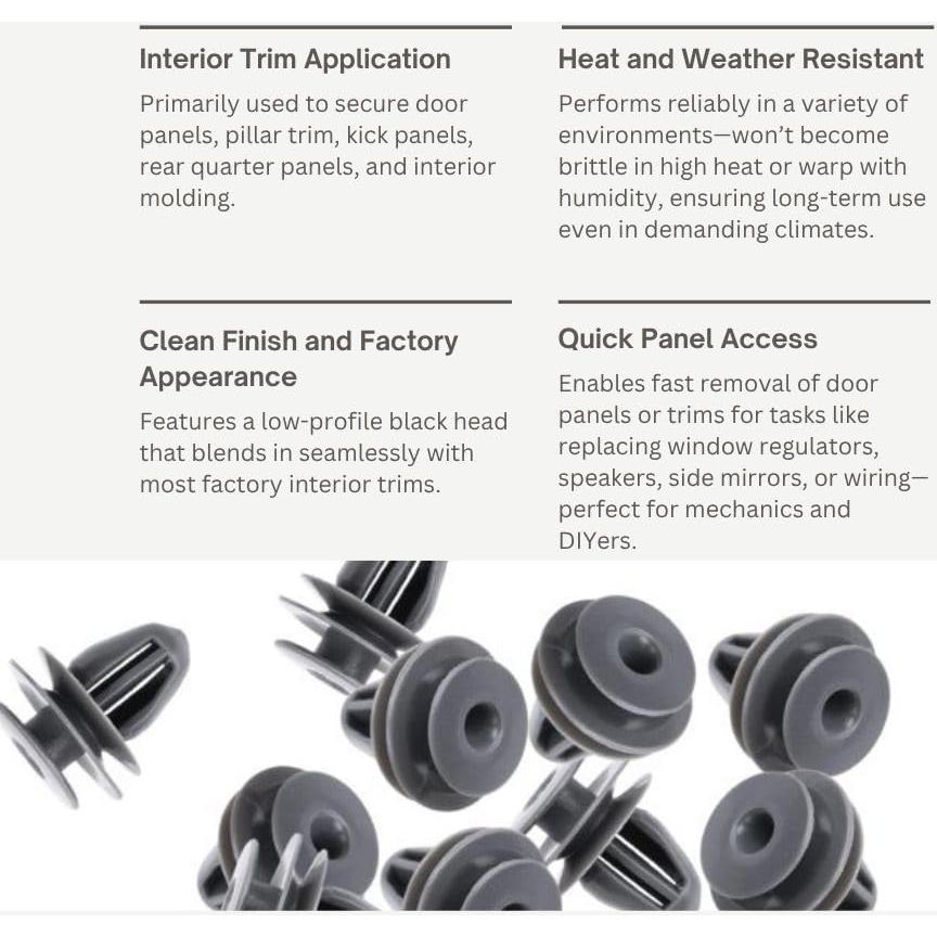 30 Sujetadores de Panel de Recorte HODOYA para Honda/Acura