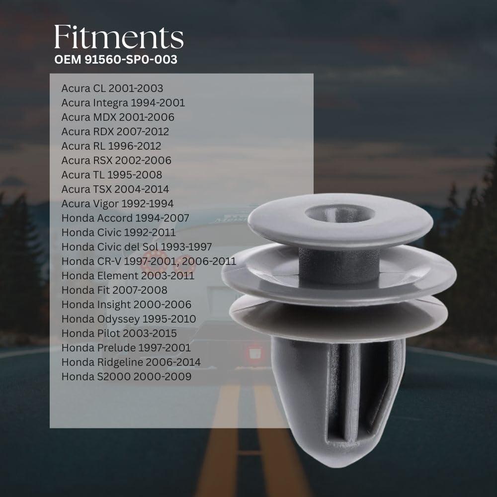 30 Sujetadores de Panel de Recorte HODOYA para Honda/Acura