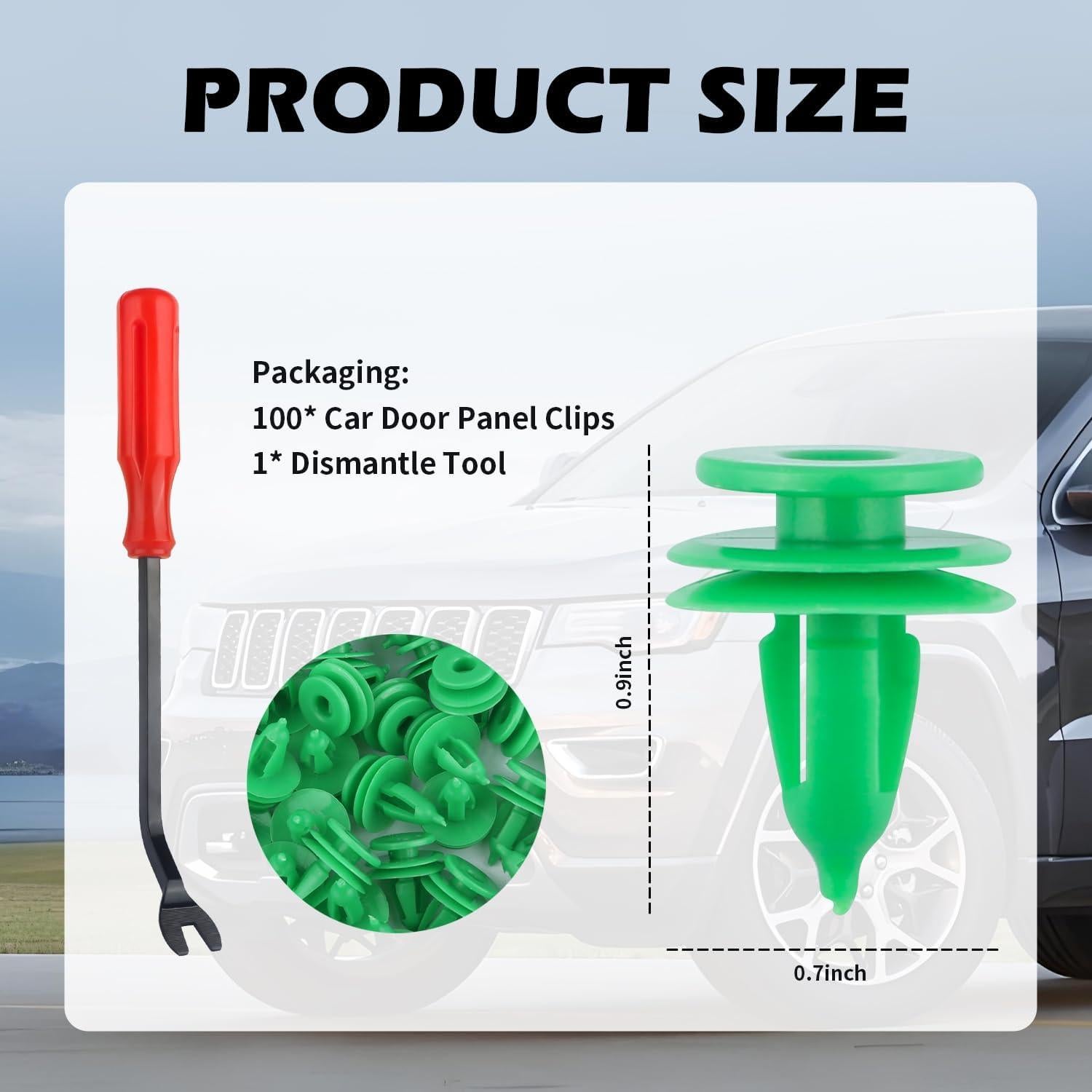 100 Clips de Panel de Puerta OEM#6503204 para Jeep Dodge Chrysler