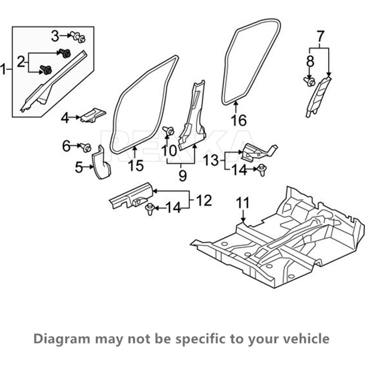Clip de Retención de Panel de Puerta Rexka 15pcs para Honda Acura