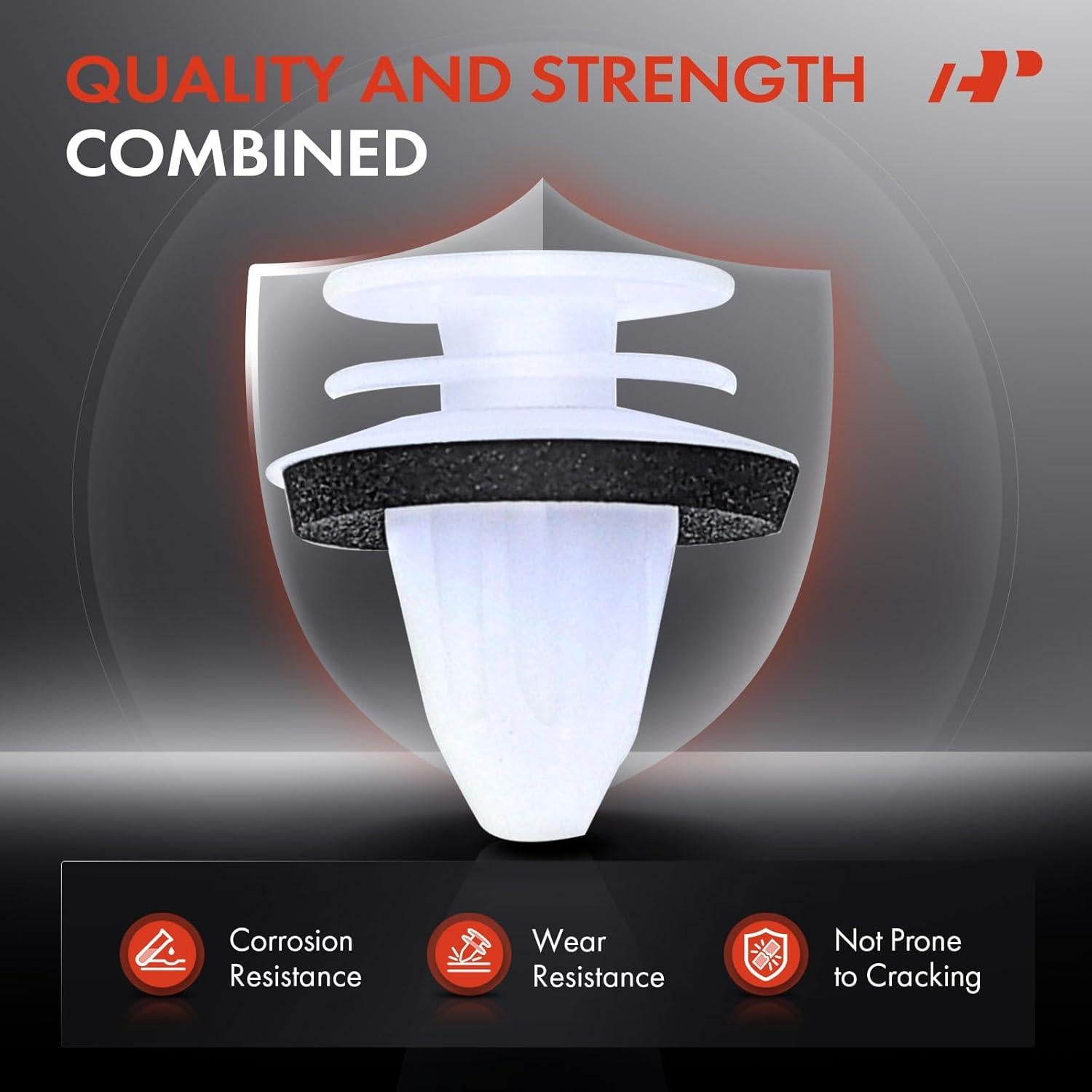 30 Clips de Retención Nylon A-Premium para Mercedes-Benz