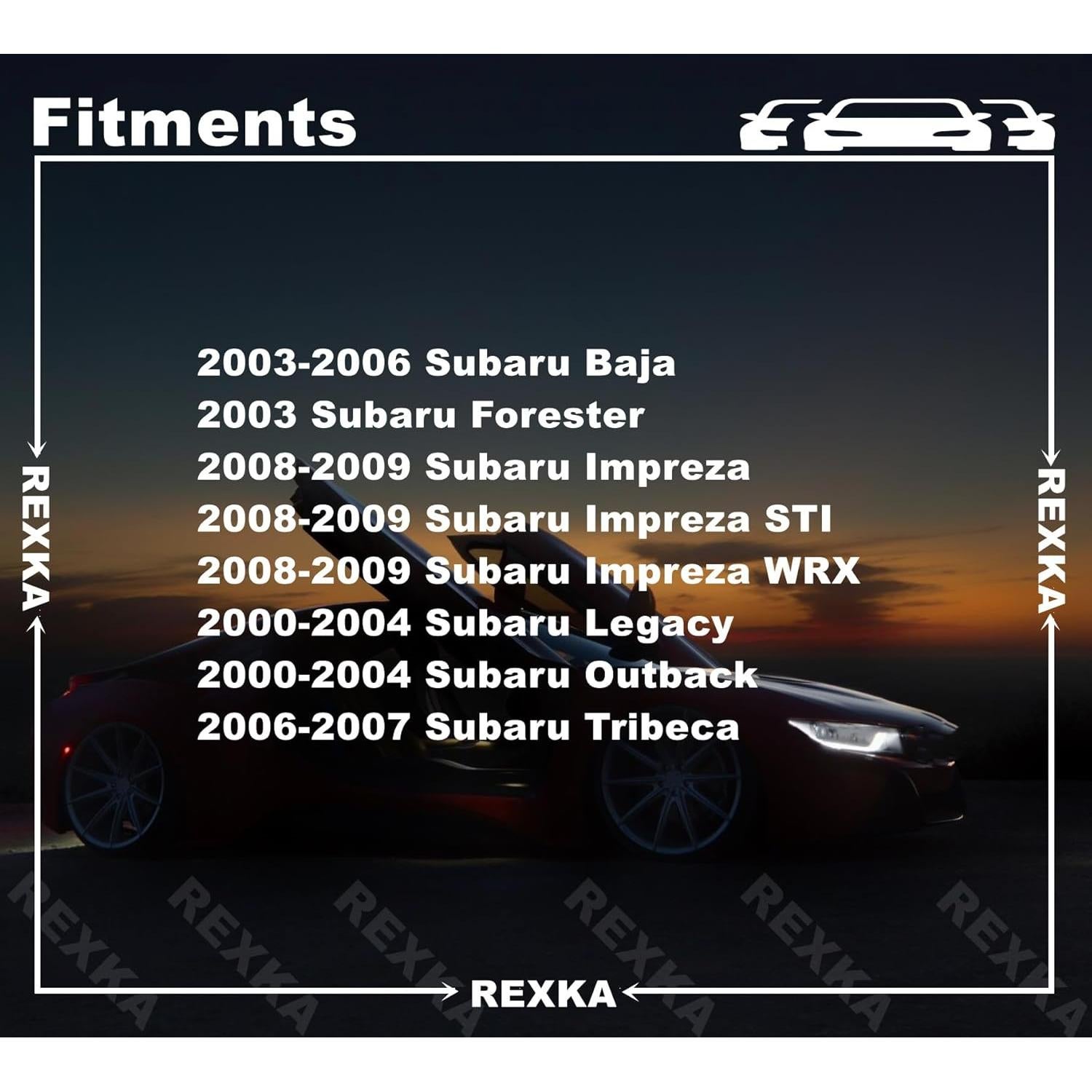 Clip de Moldura Lateral Rexka 20pcs para Subaru