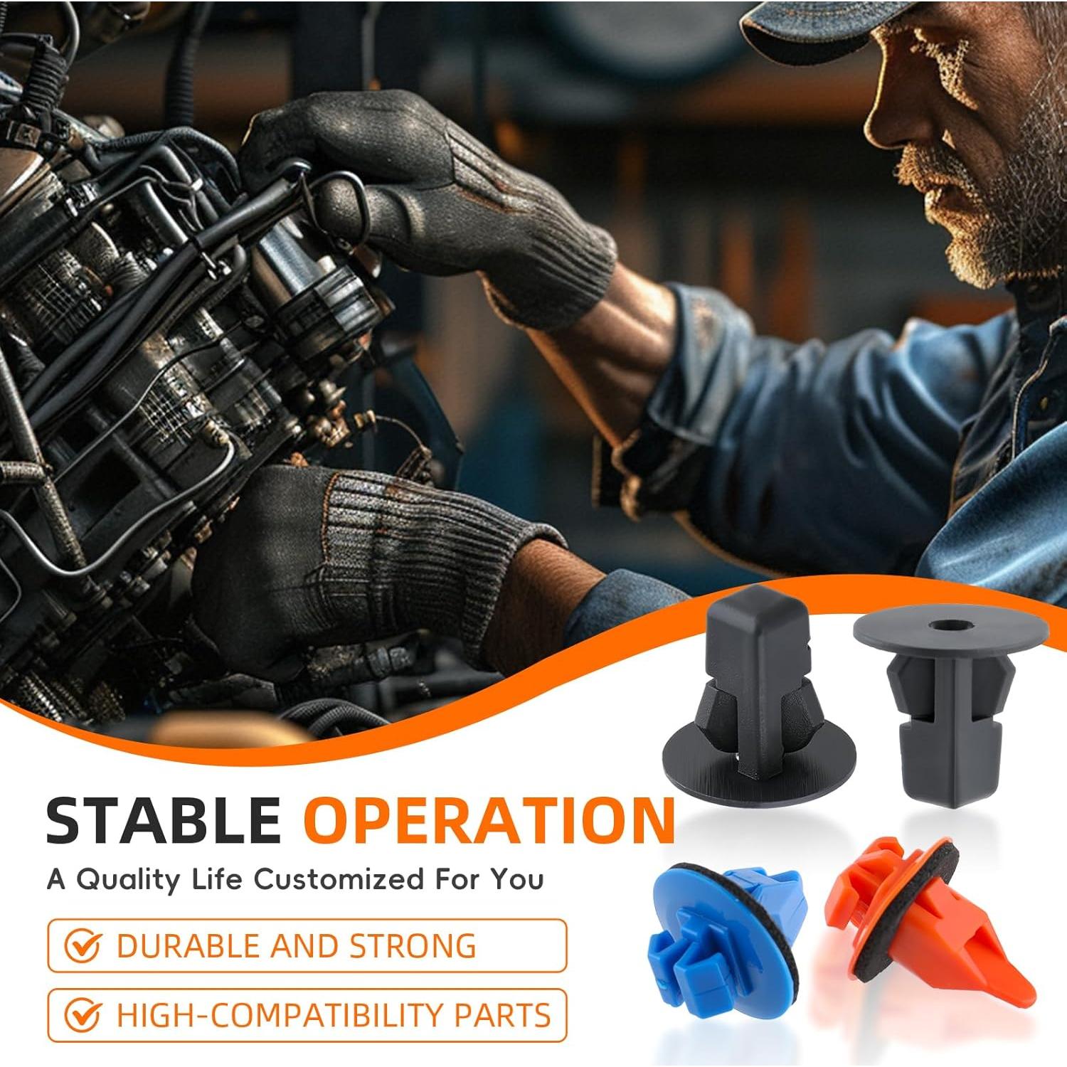 Kit 120 Clips de Guardabarros GoaMotors + Herramienta Toyota