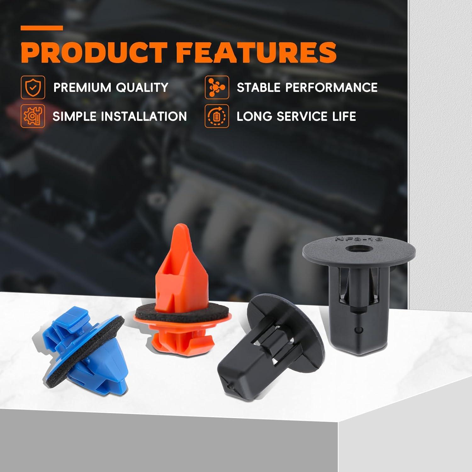 Kit 120 Clips de Guardabarros GoaMotors + Herramienta Toyota