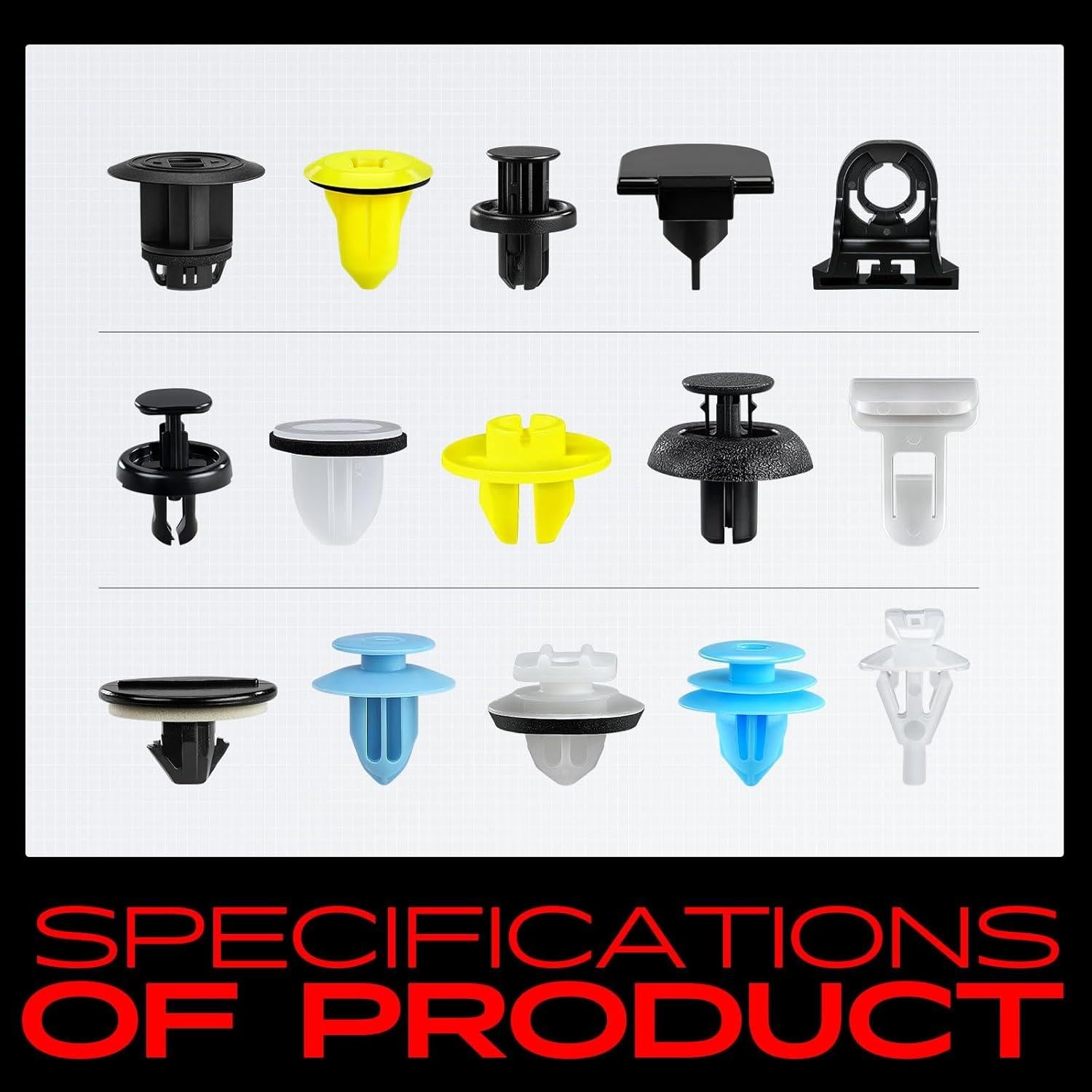 Kit de Clips de Retención A-Premium 320 Piezas para Toyota Corolla 2019-2024