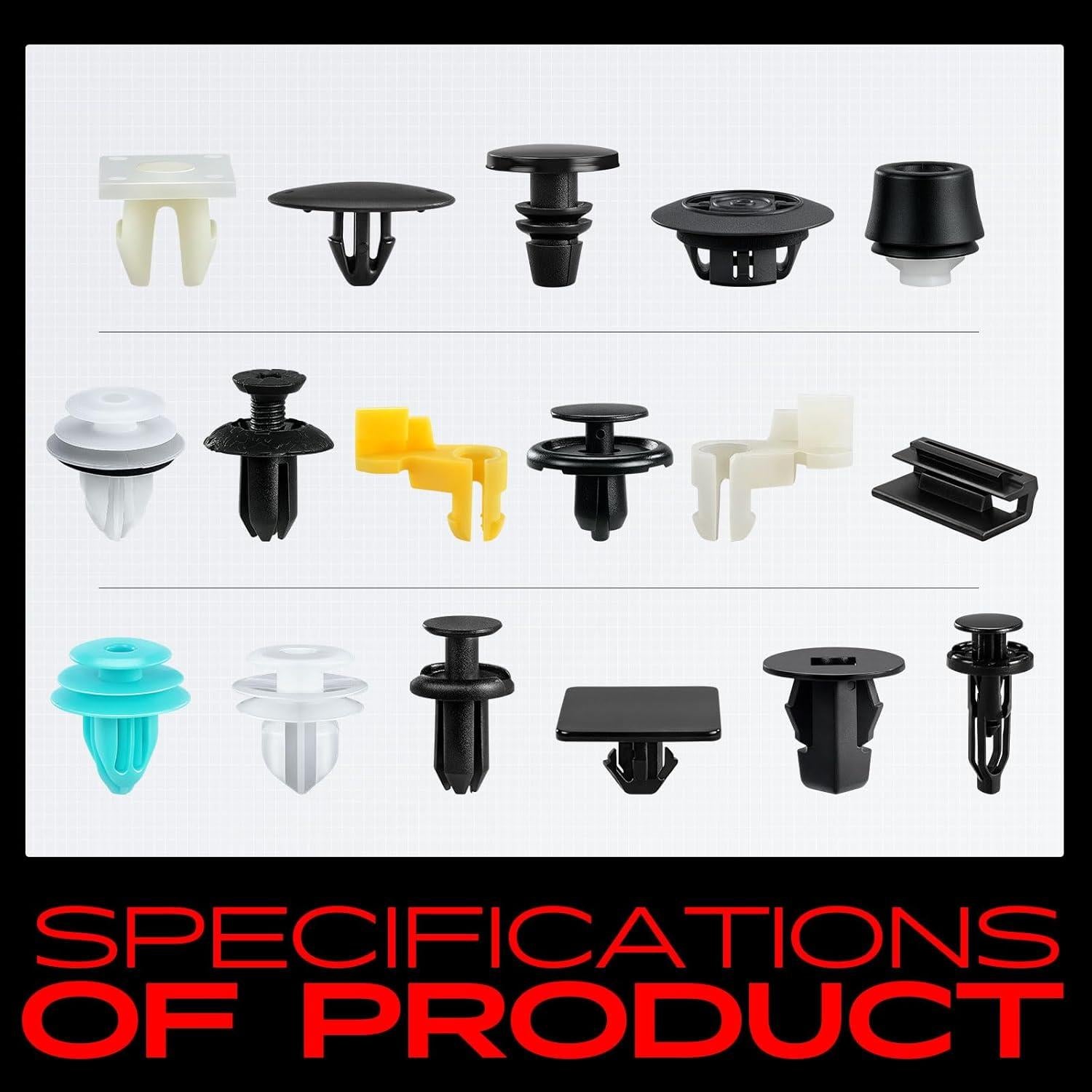 Kit de Clips de Retención A-Premium 320 Piezas para Toyota Corolla 2019-2024