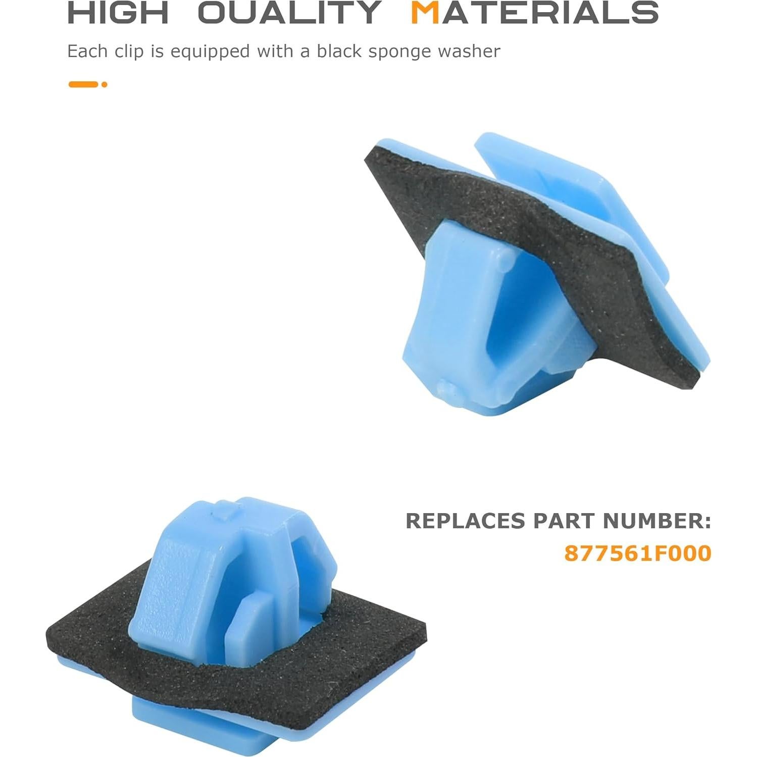 30 Clips de Retención de Moldura de Rocker SCUARI 87756-1F000