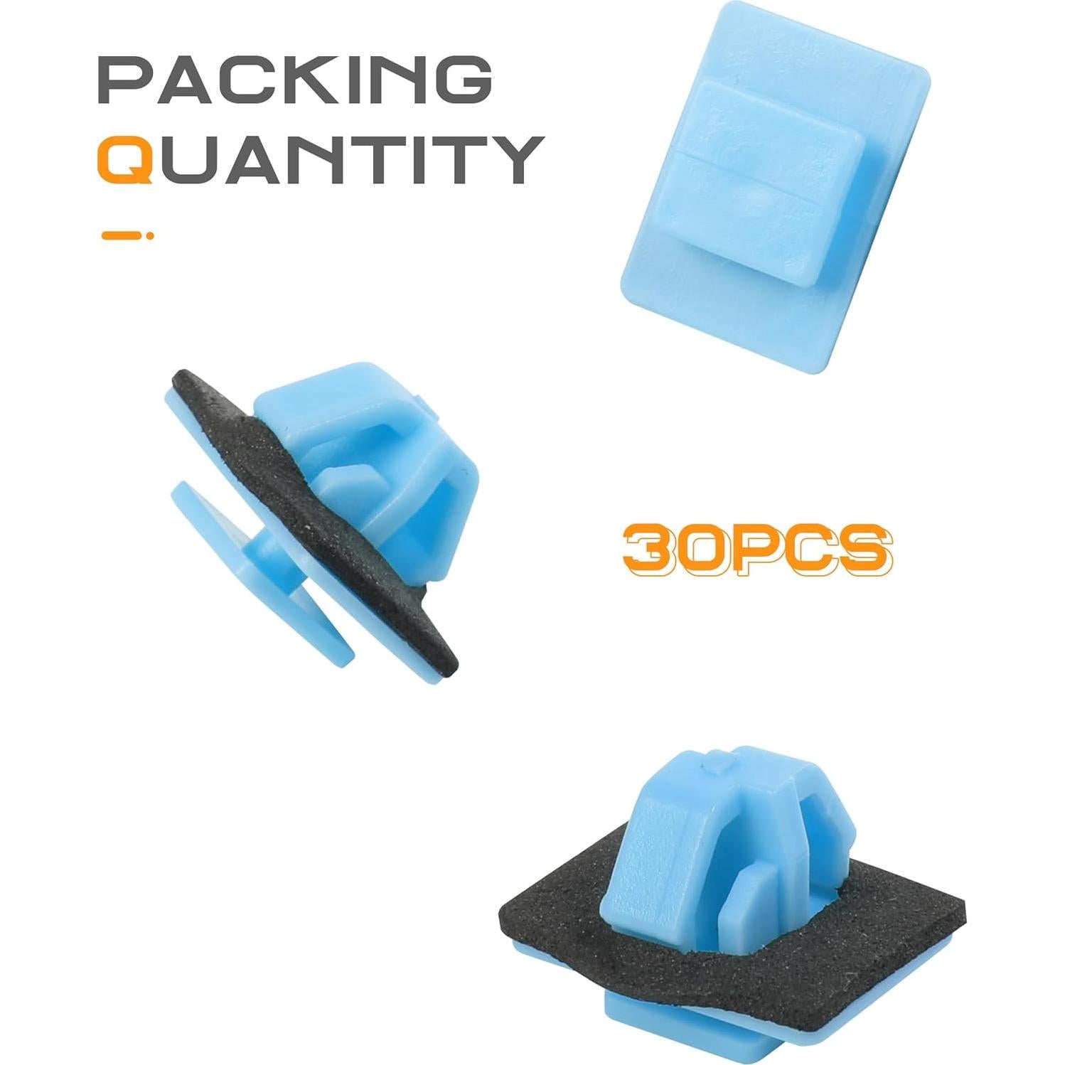 30 Clips de Retención de Moldura de Rocker SCUARI 87756-1F000