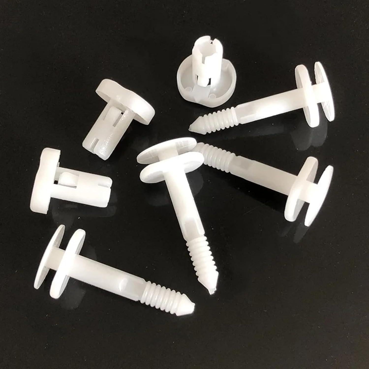 25 Clips de Retención de Panel de Puerta GM UPUPMOON - Nylon Blanco