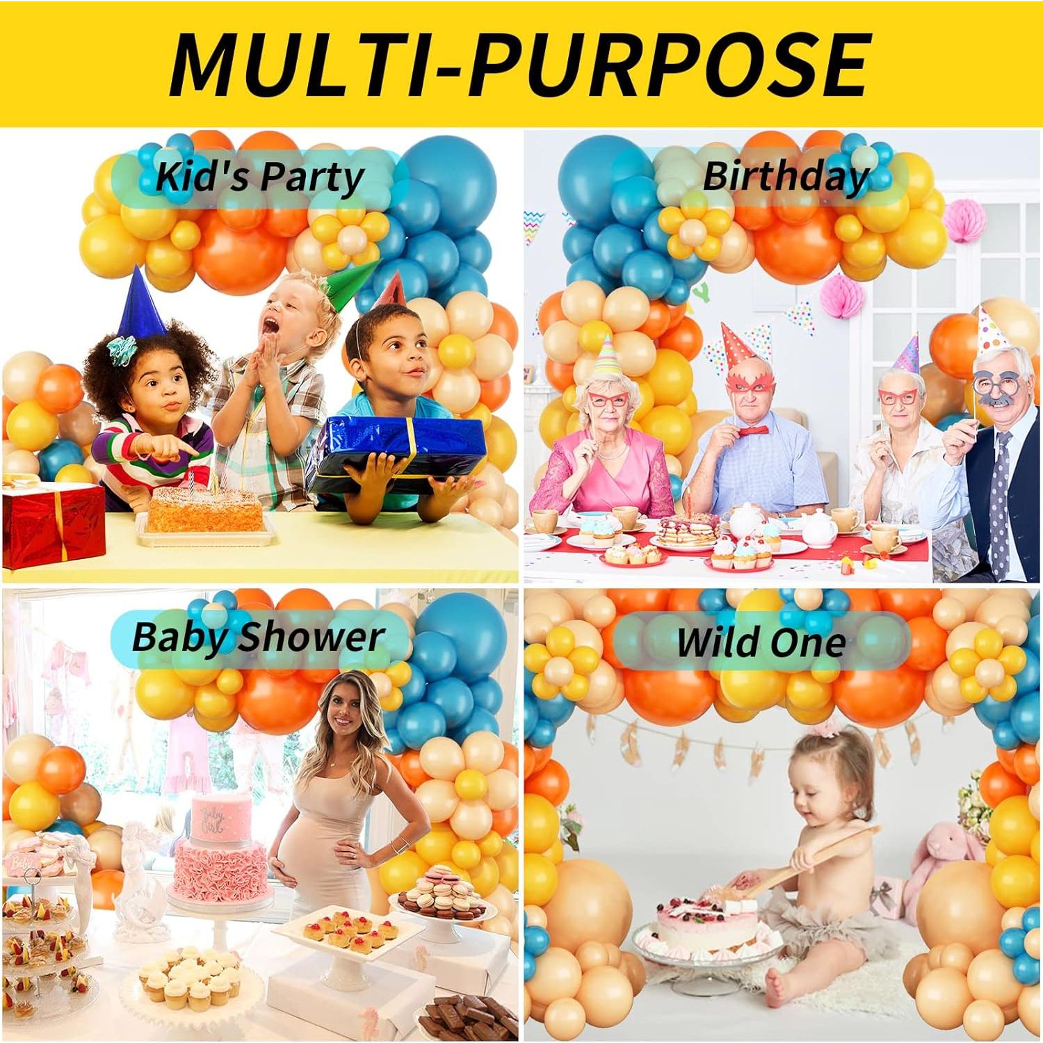 Arco de globos Isndare 101 piezas colores vibrantes