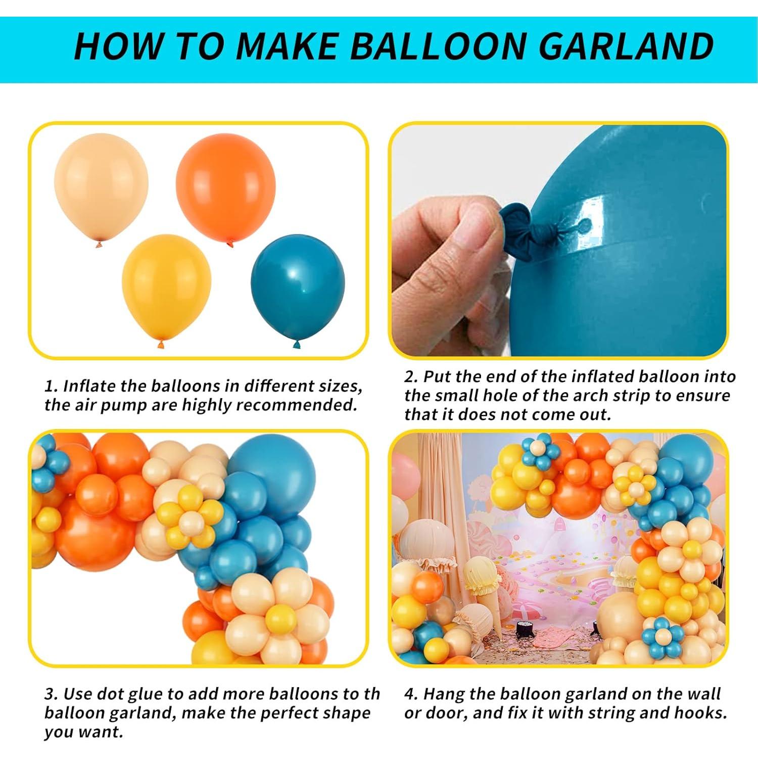 Arco de globos Isndare 101 piezas colores vibrantes