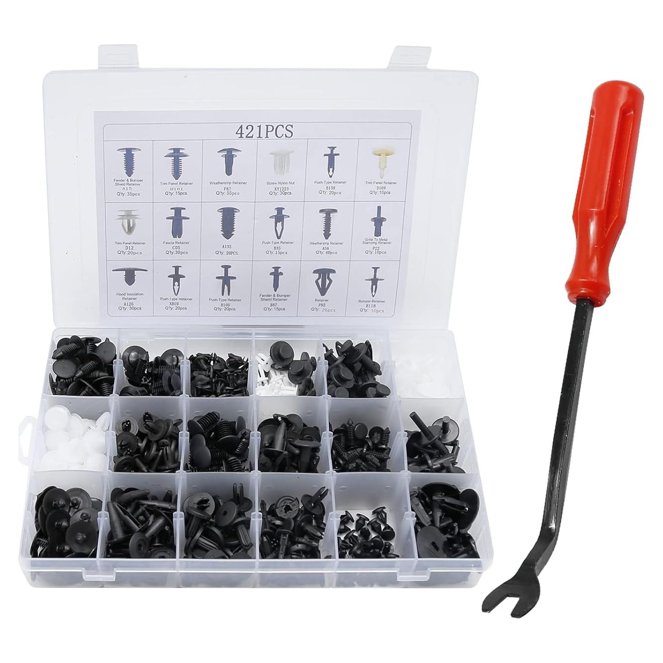 Kit de Clips de Retención Automotriz Saihisday 421 Piezas