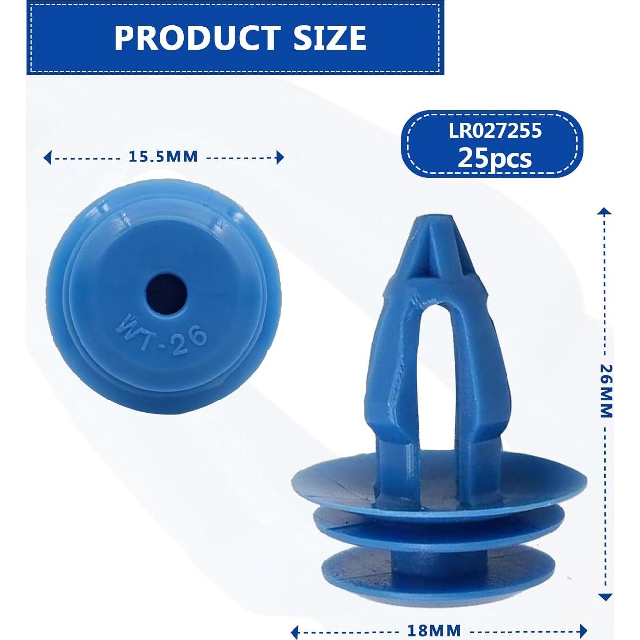 25 Clips de Retención de Moldura de Arco de Rueda TOPCNOEM