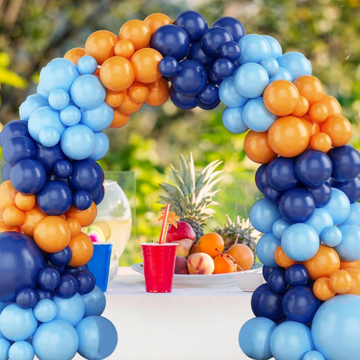 Guirnalda de Globos Naranja y Azul Isndare 45 cm 25 cm 12 cm