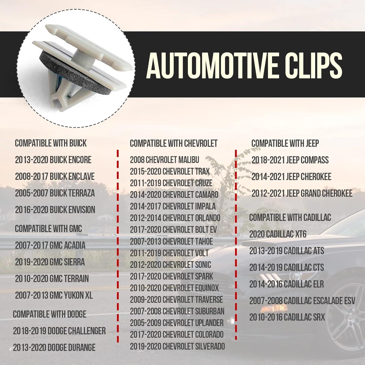 20 Clips de Moldeo de Plástico TOPCNOEM para Jeep y GM