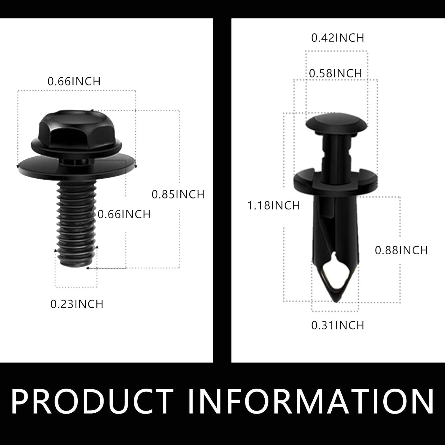 Paquete de 35 Clips y Tornillos para Coche Jitrendo