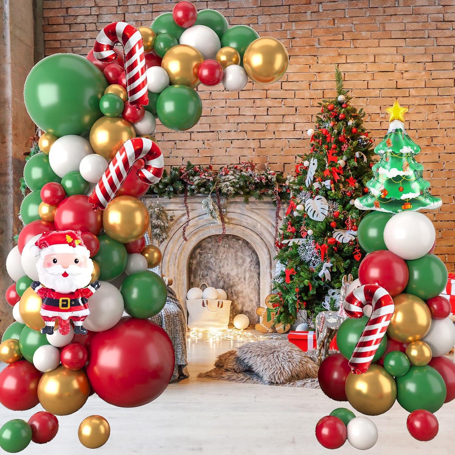 Kit de Guirnalda de Globos de Navidad Isndare 104 Piezas