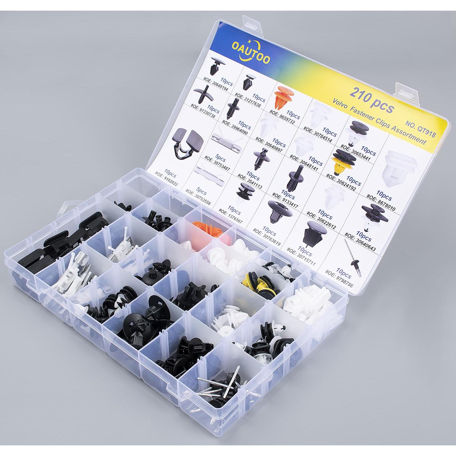 Kit de Clips de Sujetadores OAUTOO 210 Piezas para Volvo