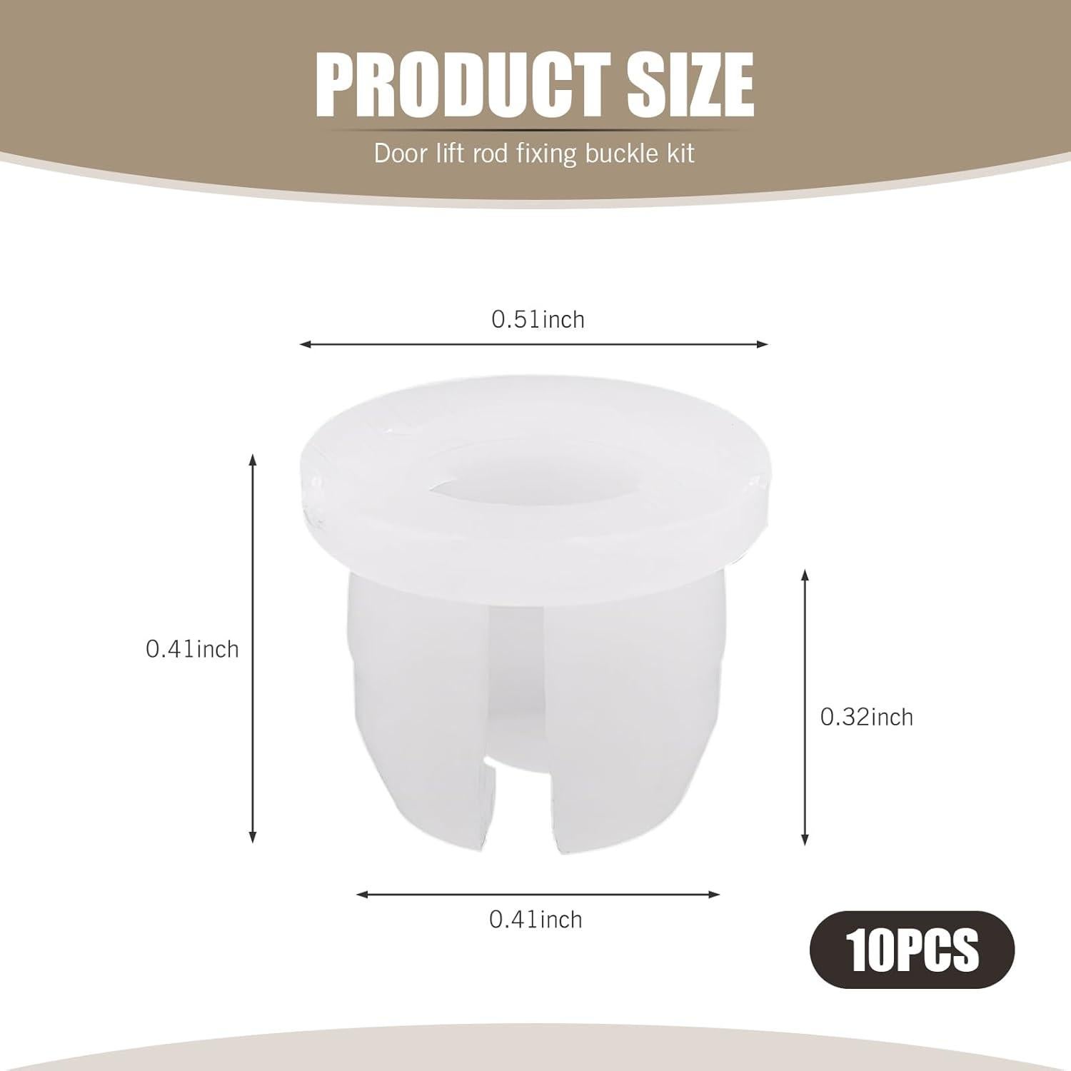 10 Clips de Varilla de Elevación de Puerta Antioxidante Dawfall