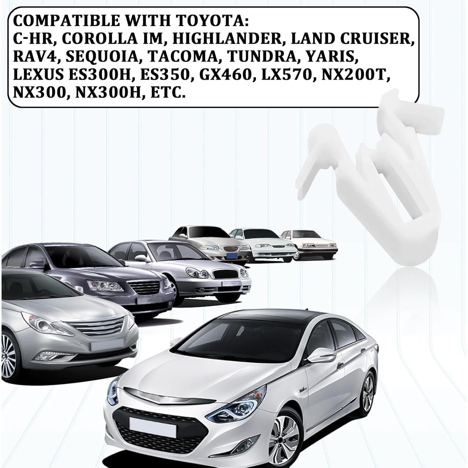 20 Clips de Reemplazo QQWD para Moldura de Puerta Toyota/Lexus