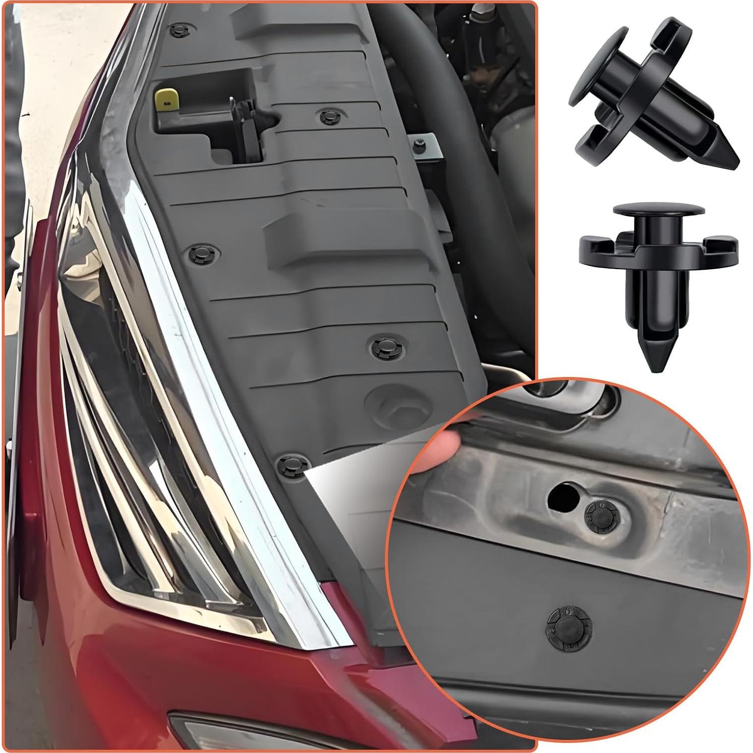 20 Clips Sujetadores de Nylon para Parachoques y Guardabarros