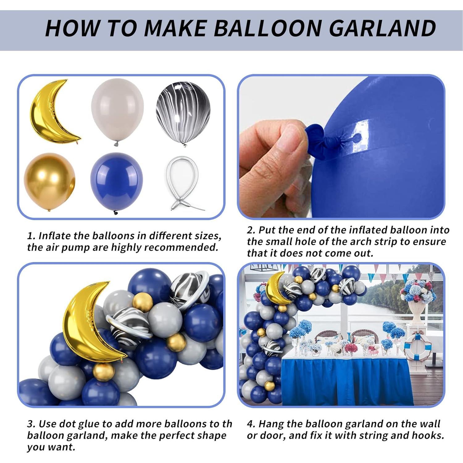 Kit de Arco de Globos Isndare Astronauta 75 Piezas