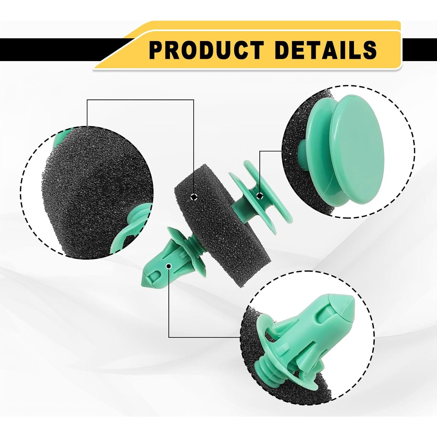 20 Clips de Retención de Panel de Puerta Dunviku 25707329