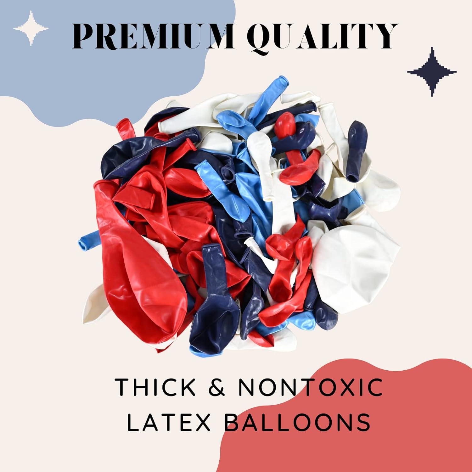 Arco de globos Isndare rojo azul blanco para fiestas