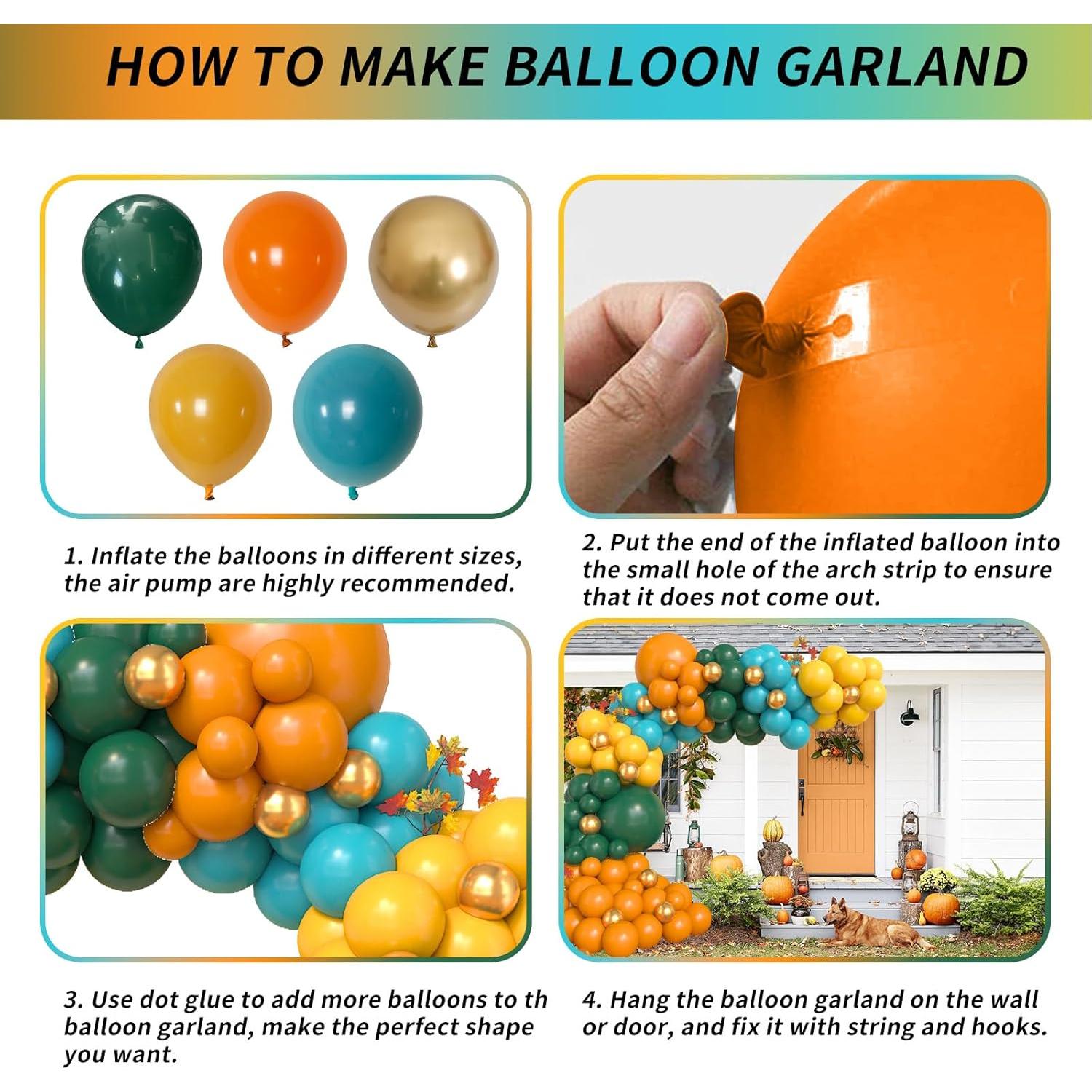 Guirnalda de globos Isndare 104 piezas colores otoñales