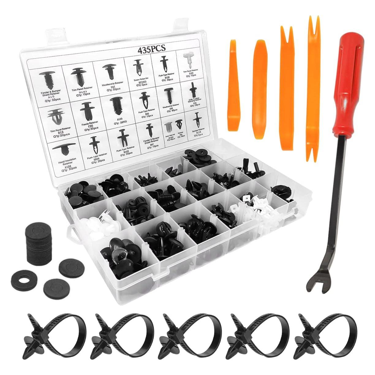 Juego de Clips de Retención BLAU GRUN 435 Piezas Automóvil