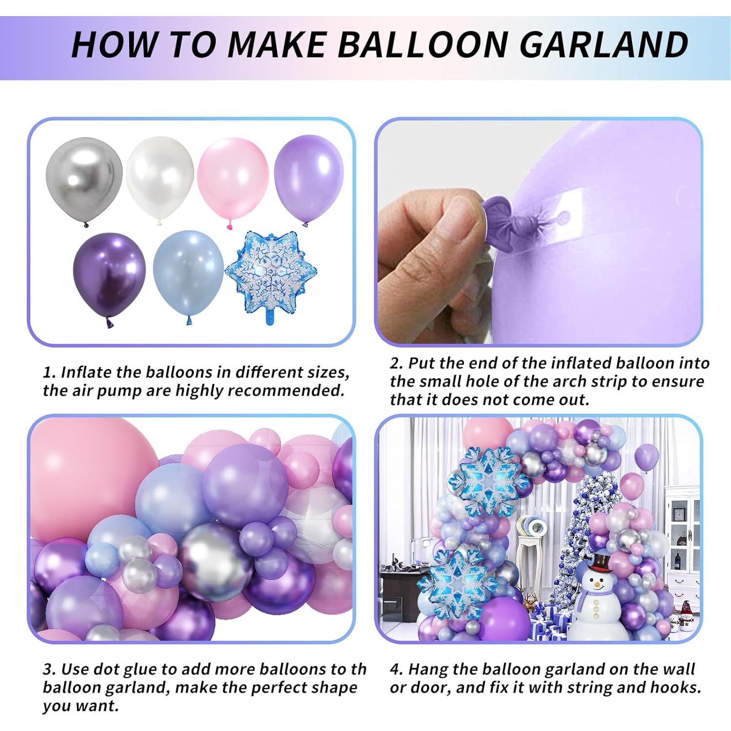 Guirnalda de Globos Isndare 106 Piezas Navidad Morado Rosa