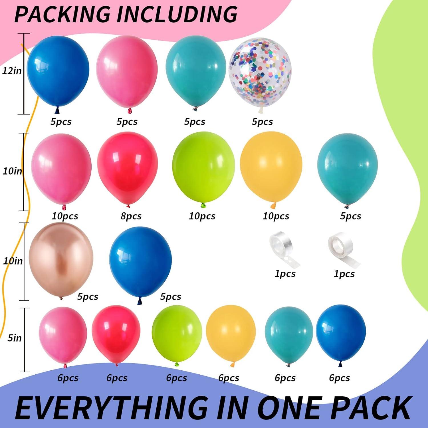 Kit de Arco de Globos Coloridos Isndare 104 Piezas Fiesta