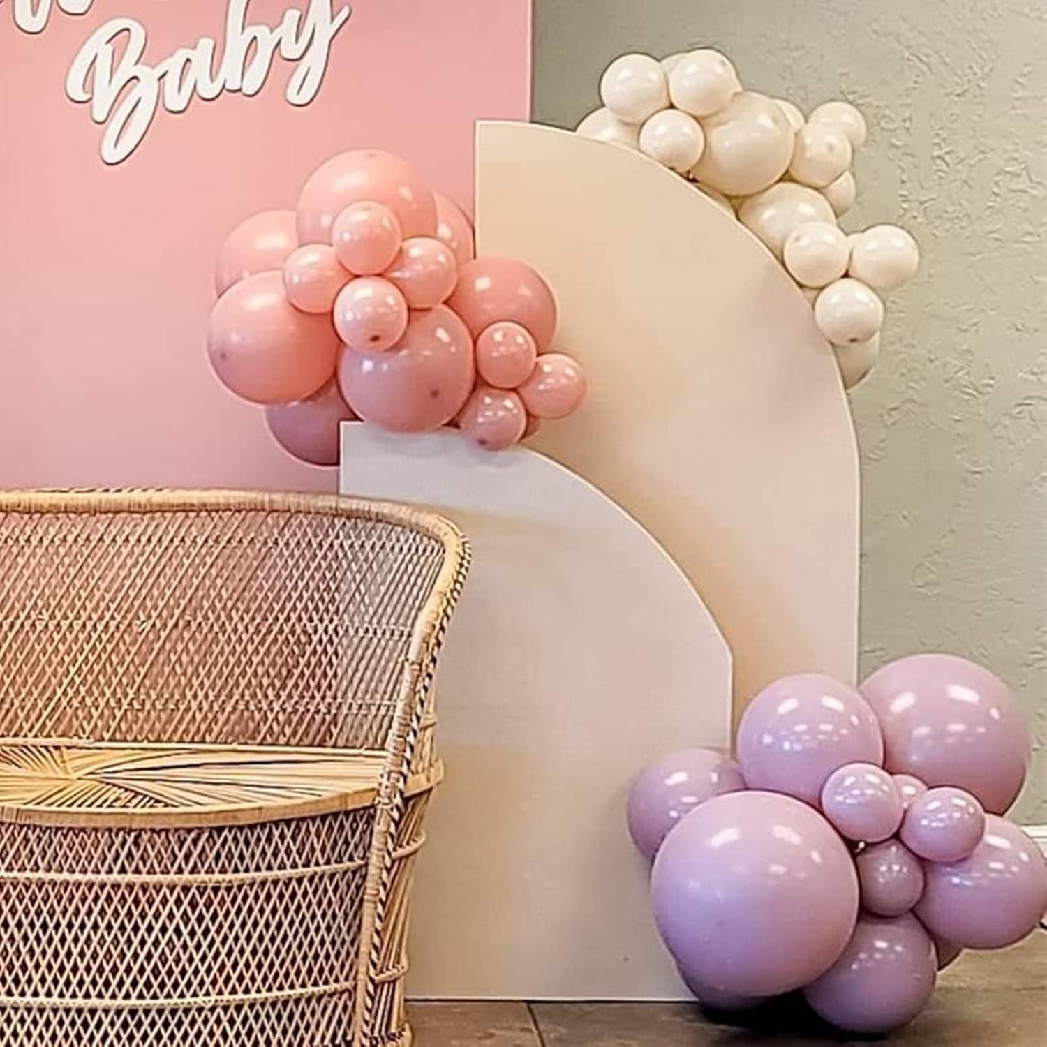 Kit Arco de Globos Isndare Rosa Púrpura y Blanco 105 Piezas
