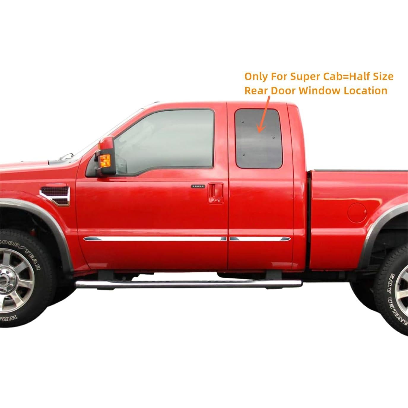 Ventana de vidrio trasera izquierda Ford F250 F350 F450 F550 1999-2016